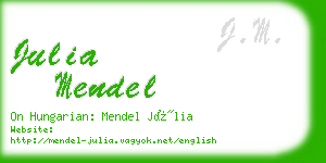 julia mendel business card